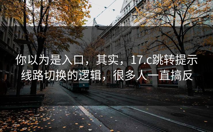你以为是入口，其实，17.c跳转提示线路切换的逻辑，很多人一直搞反