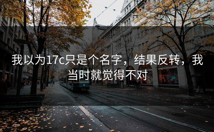 我以为17c只是个名字，结果反转，我当时就觉得不对